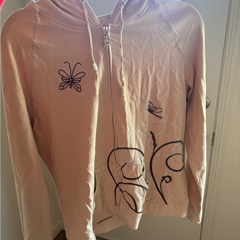 BCBG beige pant and jacket set